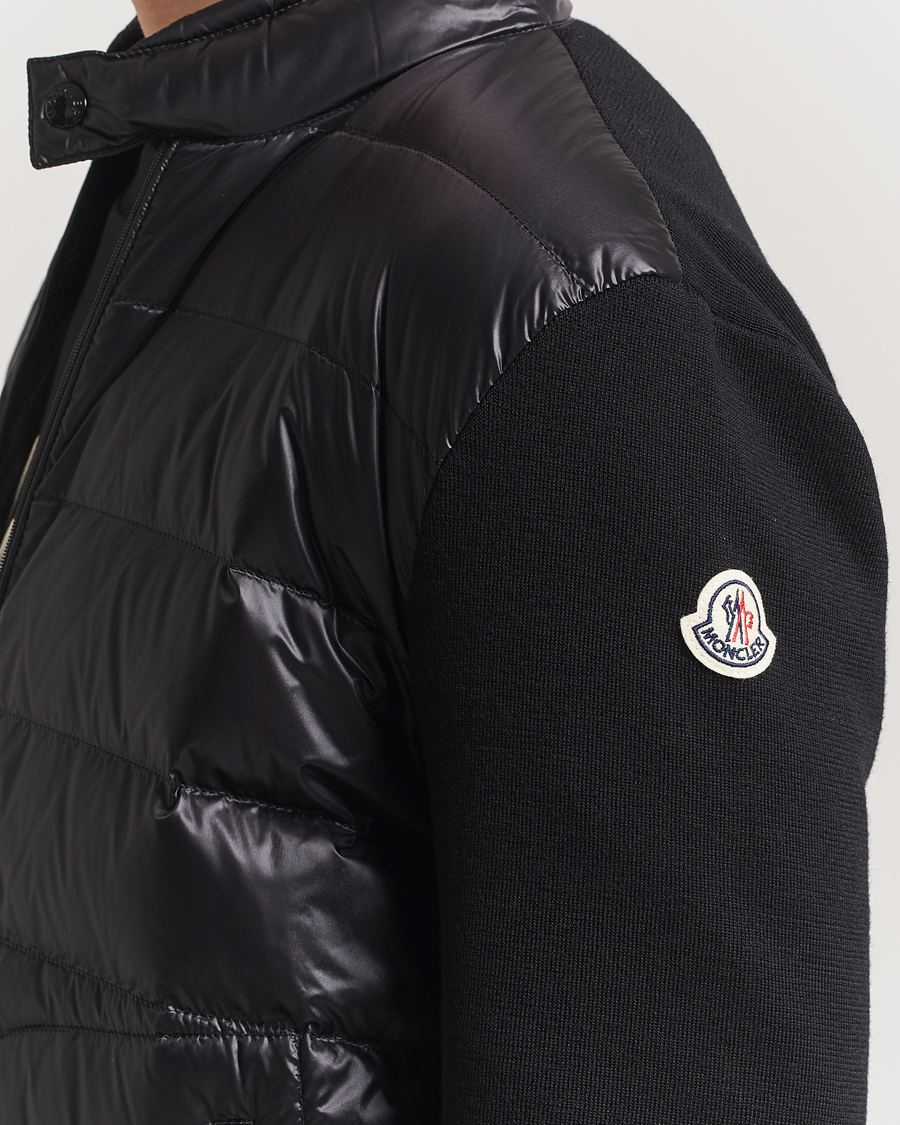 Heren | Truien | Moncler | Hybrid Zip Cardigan Black