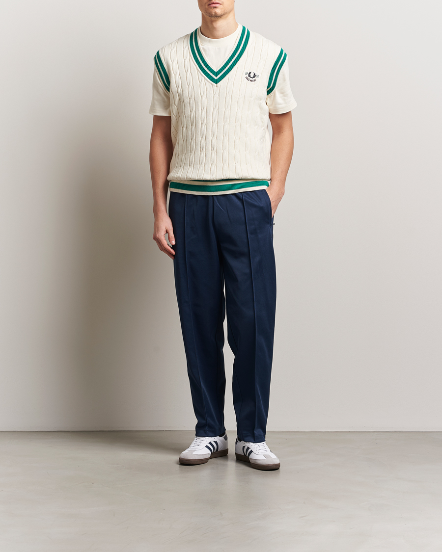 Heren | Broeken | Fred Perry | Two Color Taped Track Pants Tennis Blue