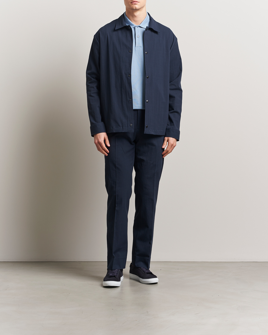 Heren | Broeken | J.Lindeberg | Dropper Seersucker Pants Navy