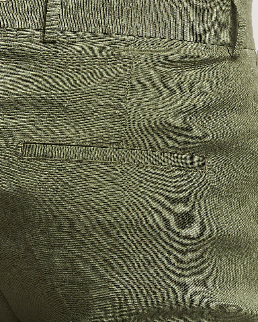Heren | Broeken | J.Lindeberg | Grant Super Linen Pants Olivinie