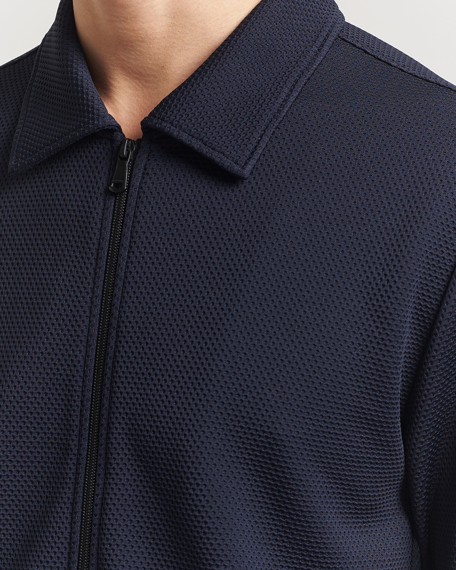 Heren | Truien | J.Lindeberg | Lansa Jersey Zip Jacket Navy
