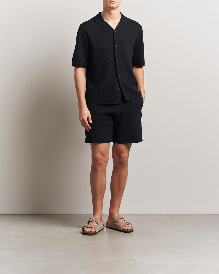Heren | Korte broek | J.Lindeberg | Simon Knitted Boucle Shorts Black