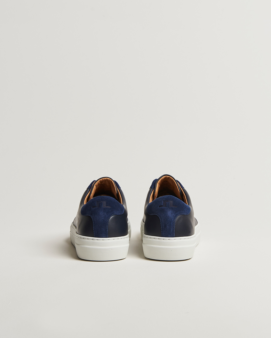 Heren | J.Lindeberg Art Signature Leather Sneaker Navy | J.Lindeberg | Art Signature Leather Sneaker Navy