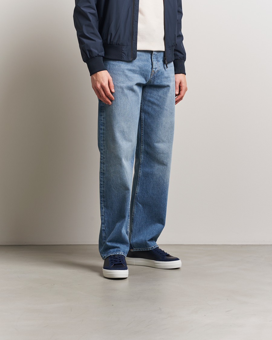 Heren | J.Lindeberg Art Signature Leather Sneaker Navy | J.Lindeberg | Art Signature Leather Sneaker Navy