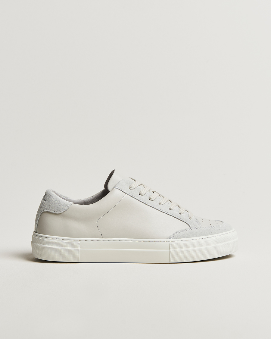 Heren | J.Lindeberg Art Signature Leather Sneaker Light Grey | J.Lindeberg | Art Signature Leather Sneaker Light Grey