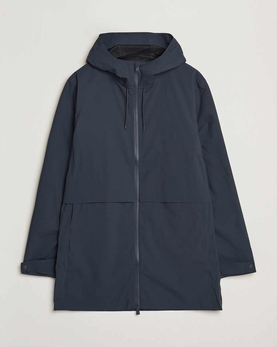 Heren | Jassen | RAINS | Suva Hooded Waterproof Long Jacket Navy
