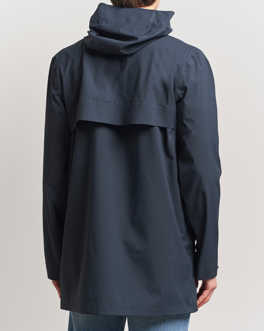 Heren | Jassen | RAINS | Suva Hooded Waterproof Long Jacket Navy