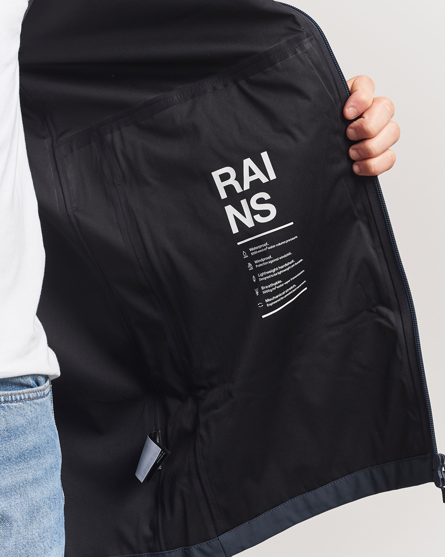 Heren | Jassen | RAINS | Suva Hooded Waterproof Long Jacket Navy