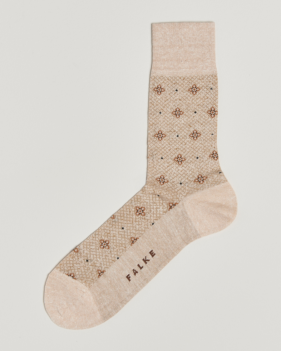 Heren | Ondergoed | Falke | Mosaic Linen/Cotton Sock Creme