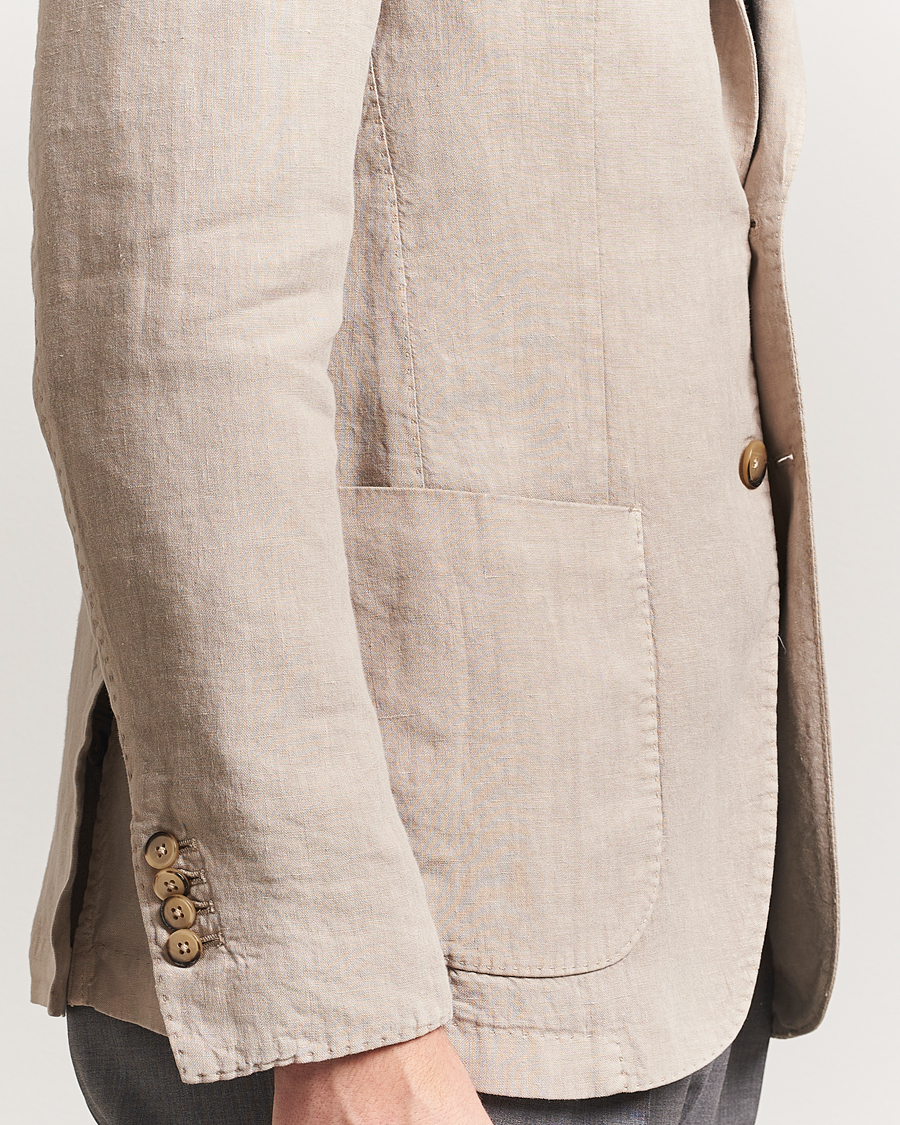 Heren | Blazers | L.B.M. 1911 | Jack Regular Fit Linen Blazer Beige