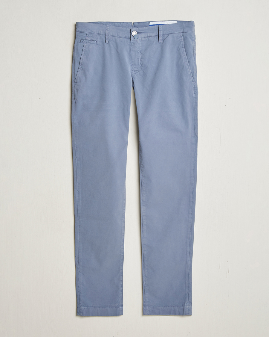 Heren | Broeken | Jacob Cohën | Bobby Cotton Gabardine Chinos Azure