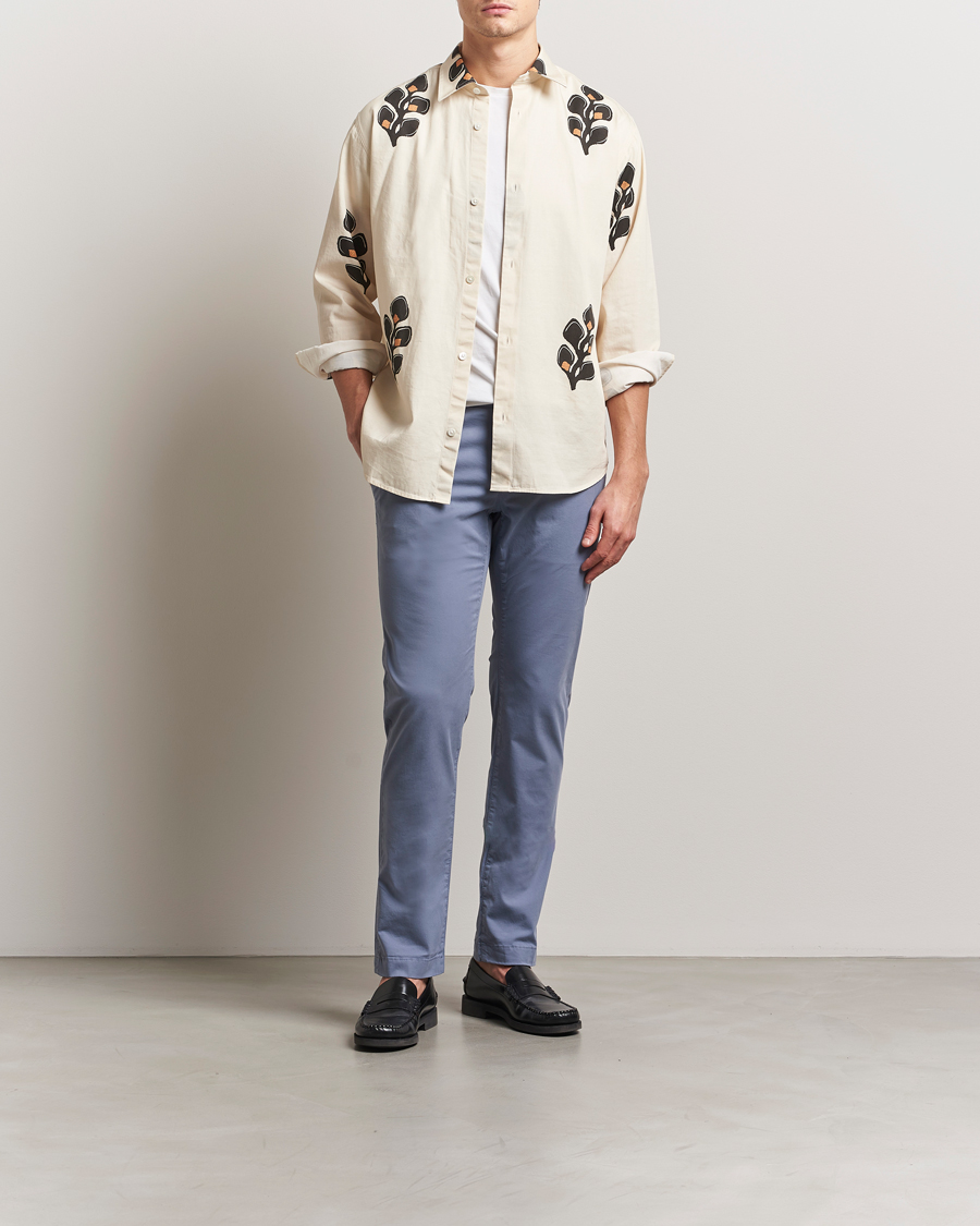 Heren | Broeken | Jacob Cohën | Bobby Cotton Gabardine Chinos Azure