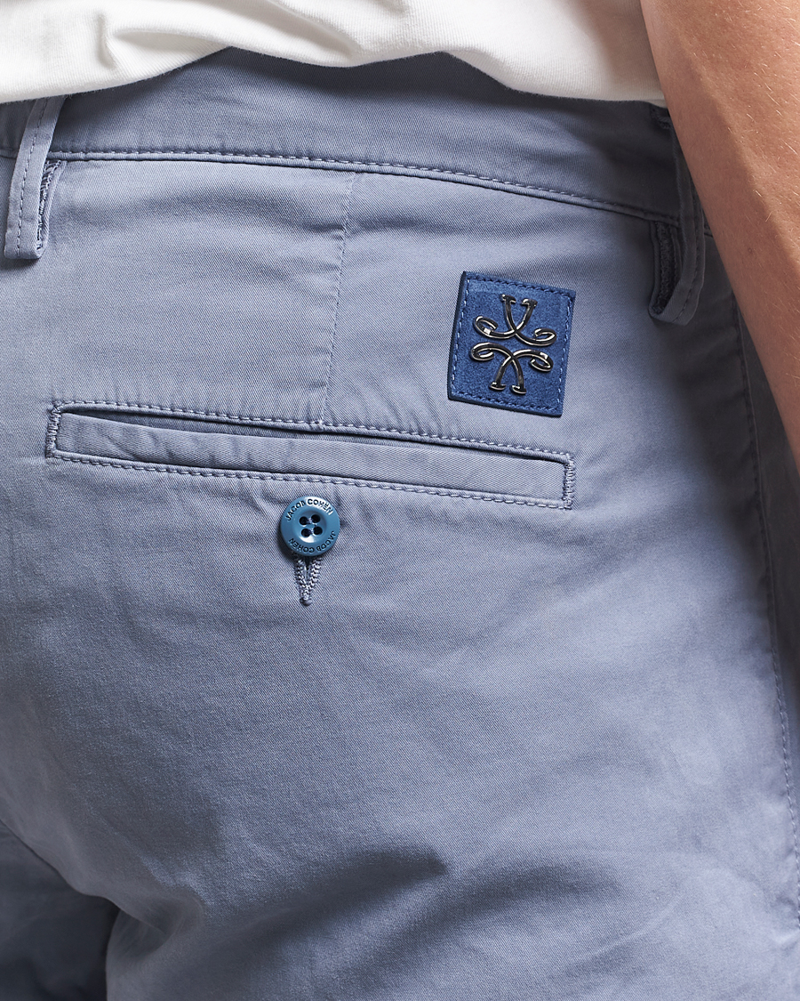Heren | Broeken | Jacob Cohën | Bobby Cotton Gabardine Chinos Azure