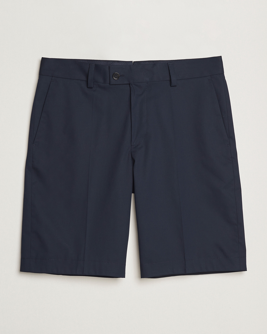 Heren | Korte broek | BOSS CAMEL | Peet Cotton Pleated Shorts Dark Blue