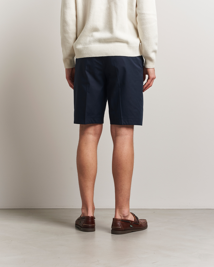 Heren | Korte broek | BOSS CAMEL | Peet Cotton Pleated Shorts Dark Blue