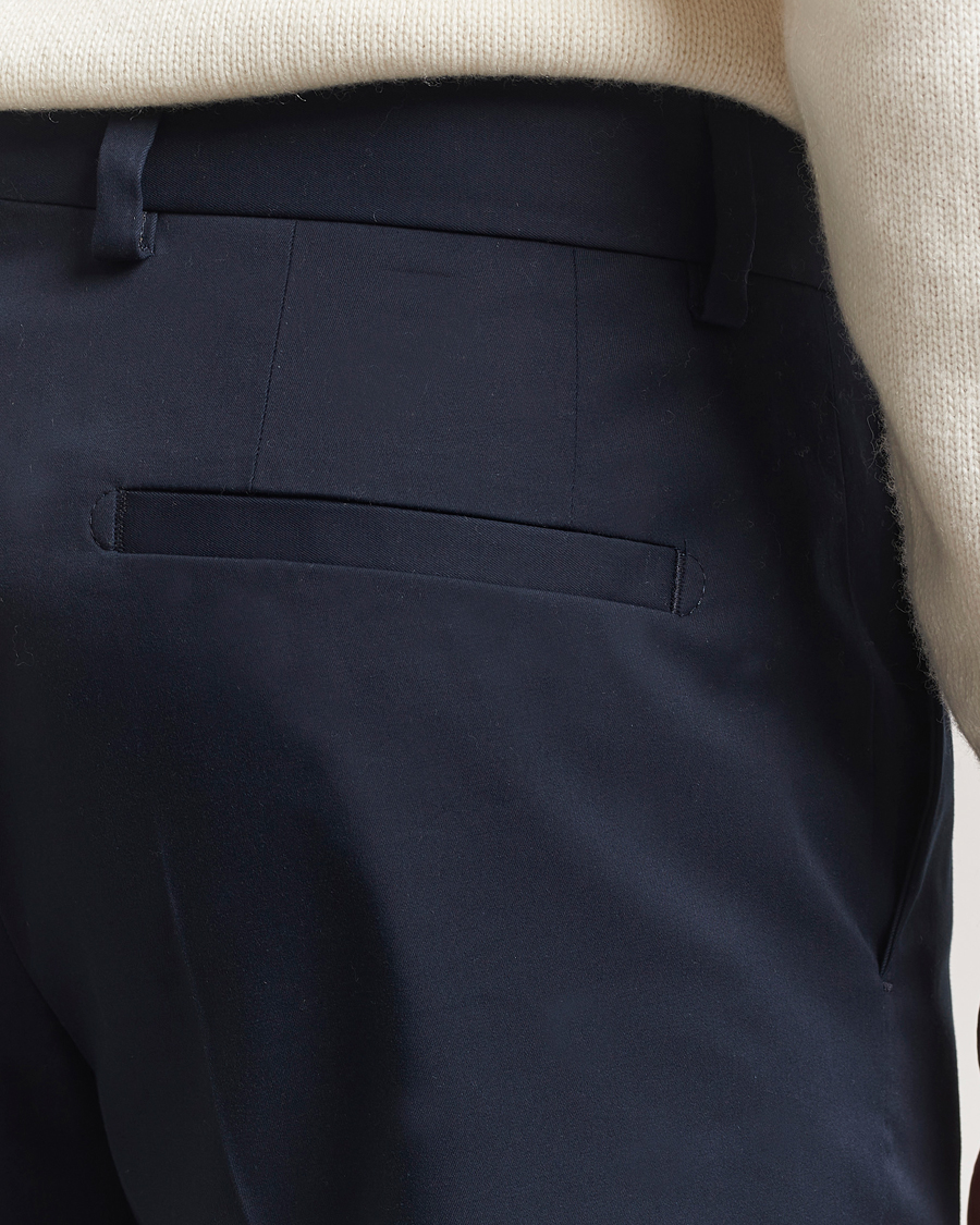 Heren | Korte broek | BOSS CAMEL | Peet Cotton Pleated Shorts Dark Blue