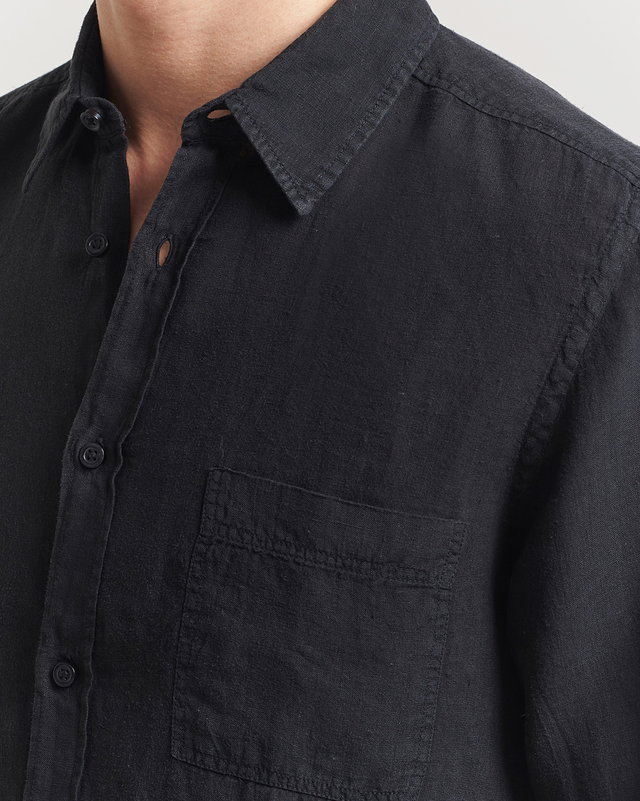 Heren | Overhemden | BOSS ORANGE | Relegant Linen Shirt Black