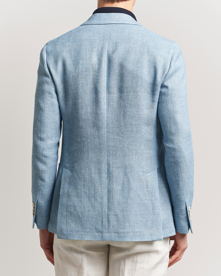 Heren | Blazers | Lardini | Linen Crepe Canvas Blazer Light Blue
