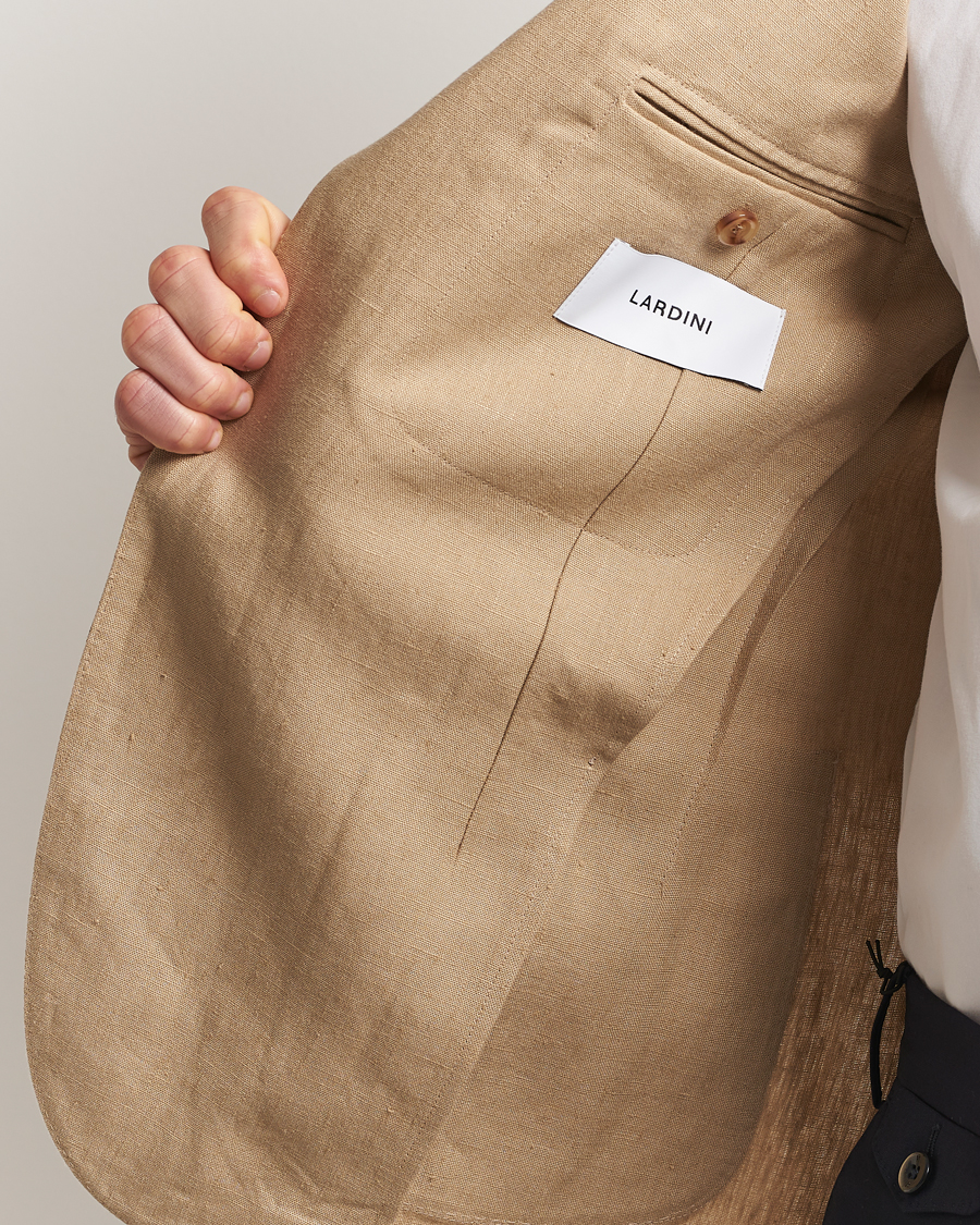 Heren | Blazers | Lardini | Linen Canvas Blazer Beige