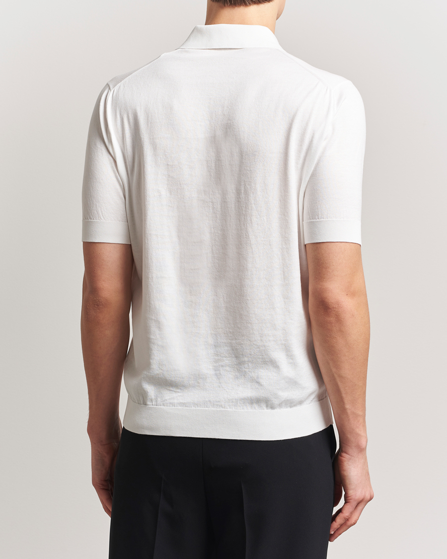 Heren | Polo's | Lardini | Knitted Cotton Polo White