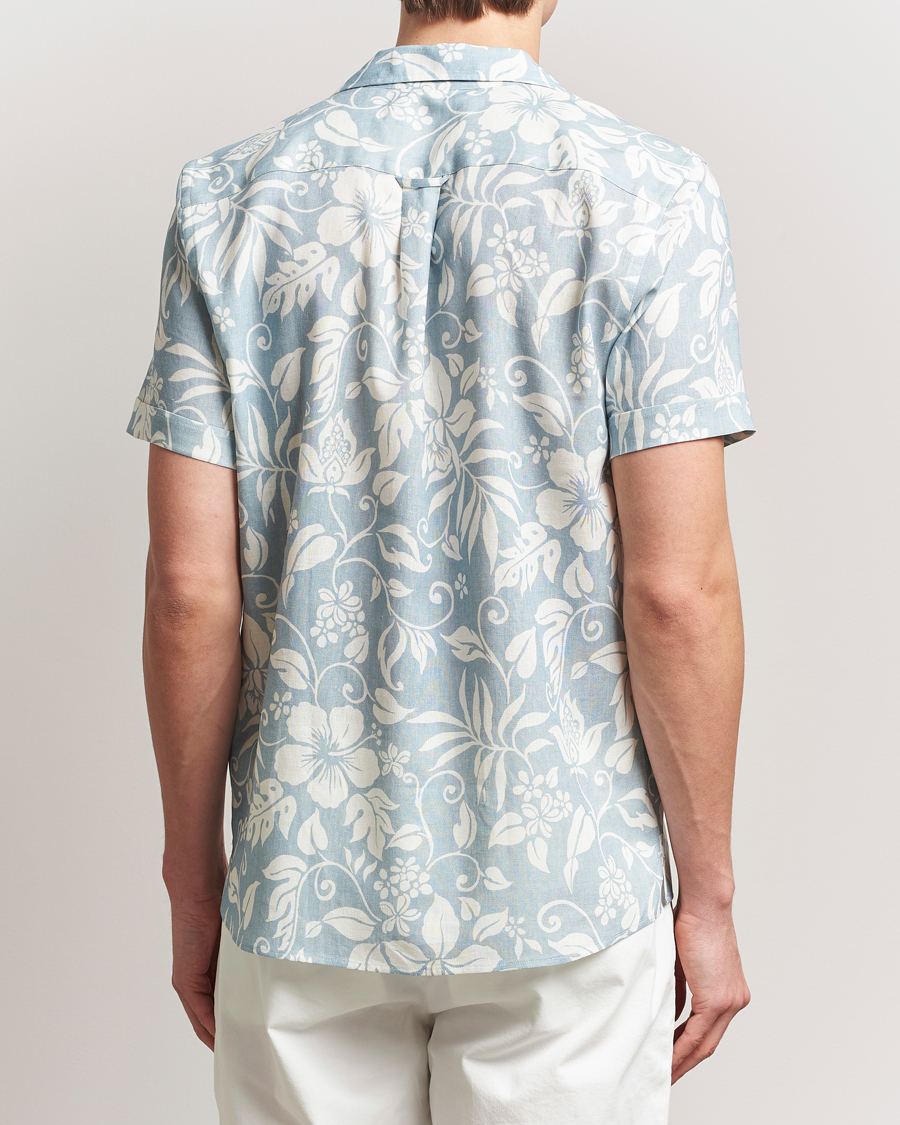 Heren | Overhemden | Morris | Tropical Short Sleeve Shirt Blue