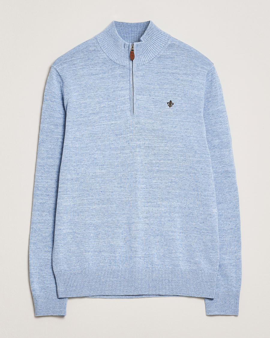 Heren | Truien | Morris | Randall Half Zip Light Blue