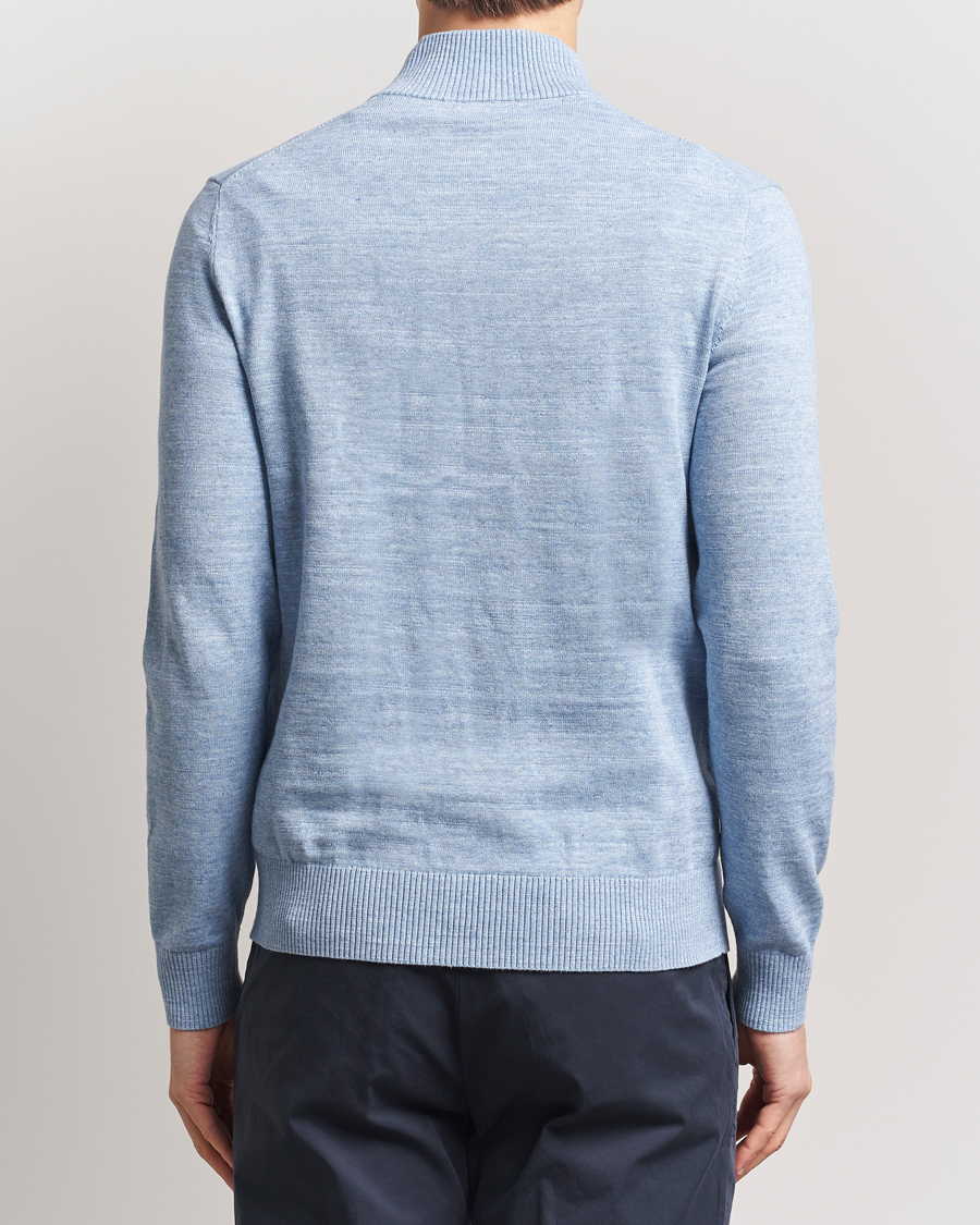 Heren | Truien | Morris | Randall Half Zip Light Blue