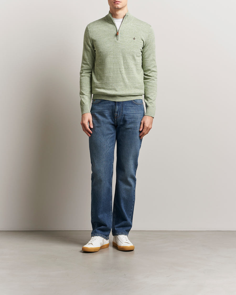 Heren | Truien | Morris | Randall Half Zip Green