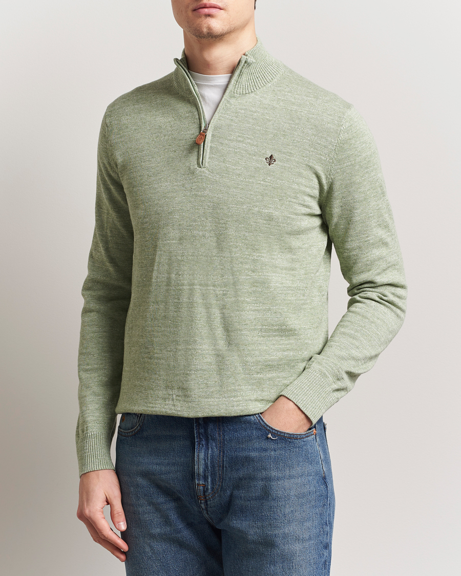 Heren | Truien | Morris | Randall Half Zip Green