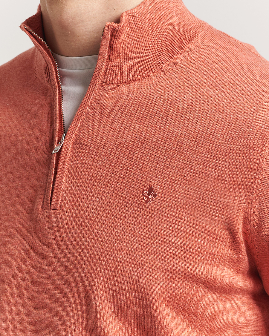 Heren | Truien | Morris | Riley Cotton Half Zip Orange