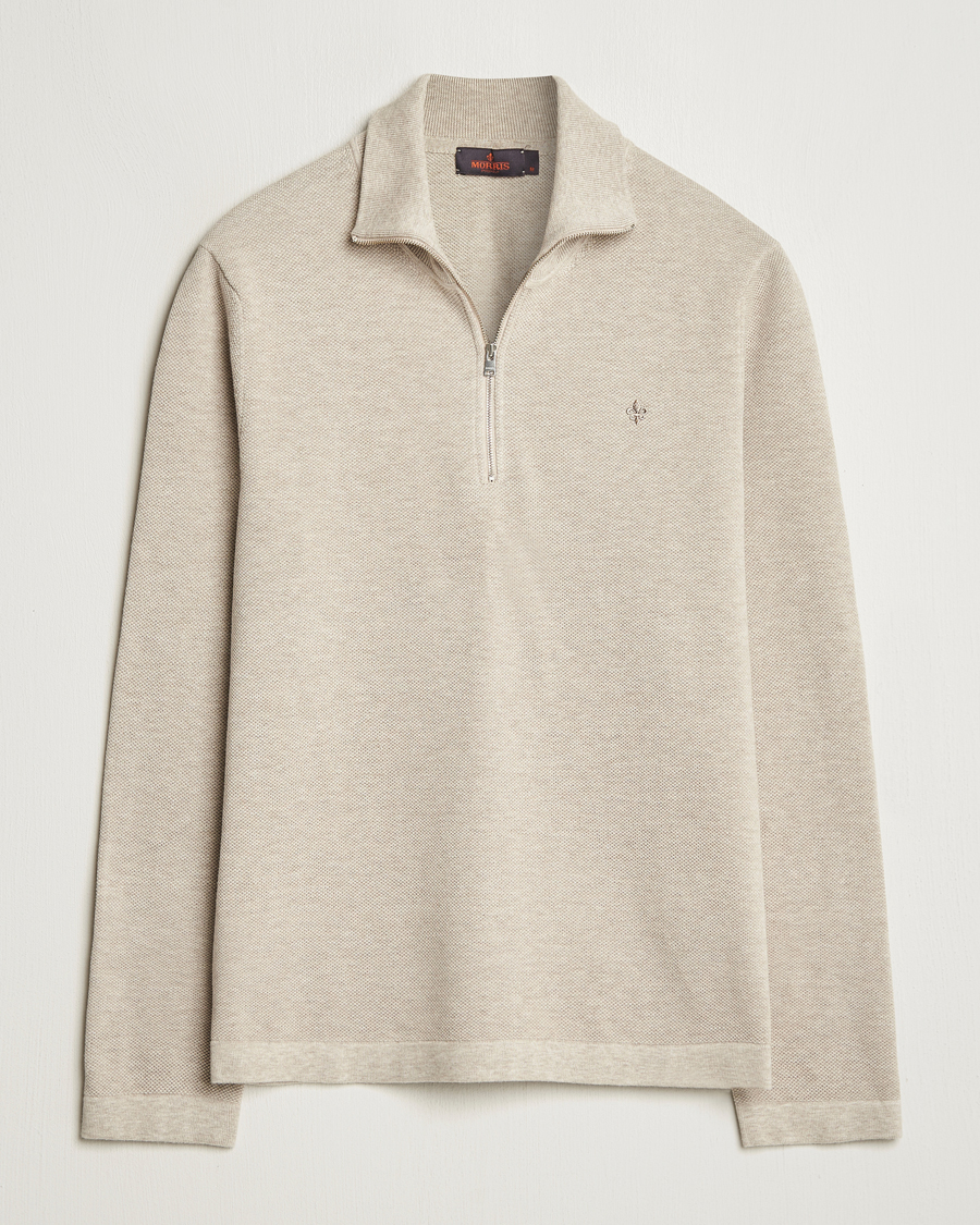Heren | Truien | Morris | Jake Cotton Half Zip Khaki
