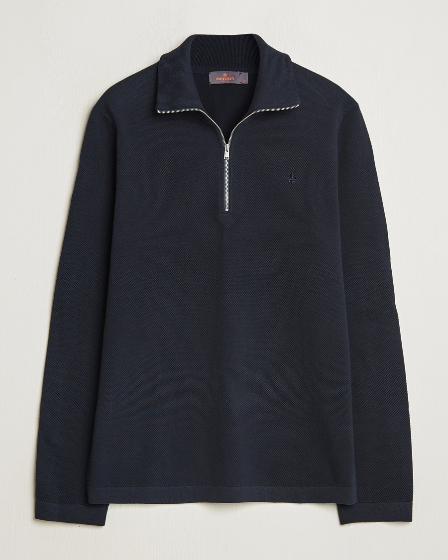 Heren | Truien | Morris | Jake Cotton Half Zip Navy