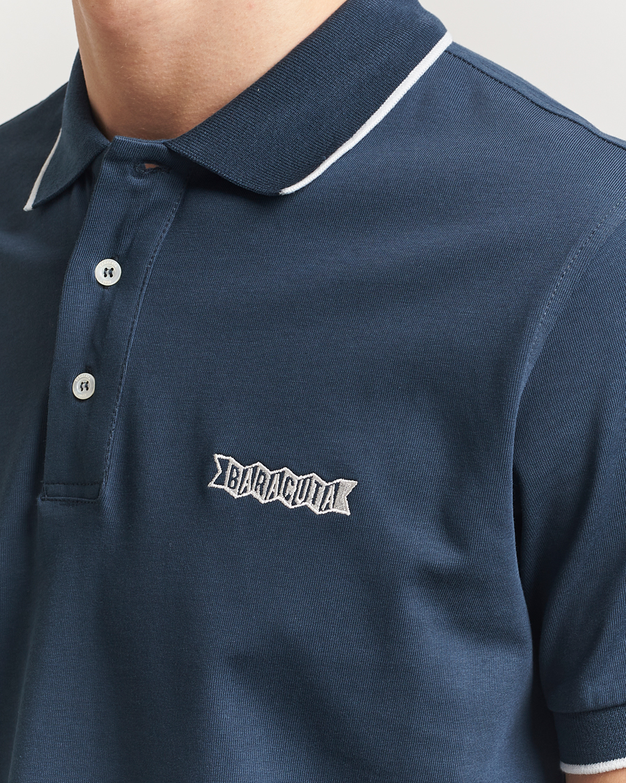 Heren | Polo's | Baracuta | Short Sleeve Cotton Jersey Polo Sea Storm