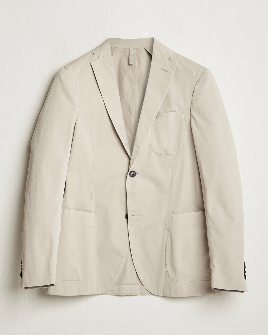 Heren | Blazers | Incotex | Unconstructed Comfort Cotton Blazer Light Beige