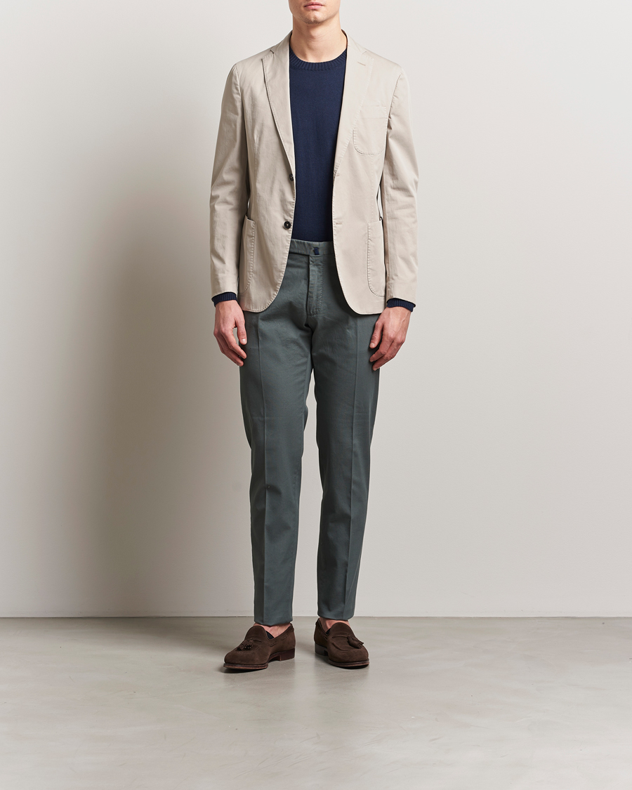 Heren | Blazers | Incotex | Unconstructed Comfort Cotton Blazer Light Beige