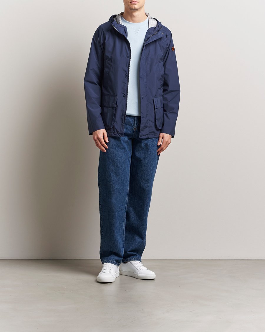 Heren | Jassen | Save The Duck | Ghibli Wind/Water Resistant Hooded Jacket Navy Blue