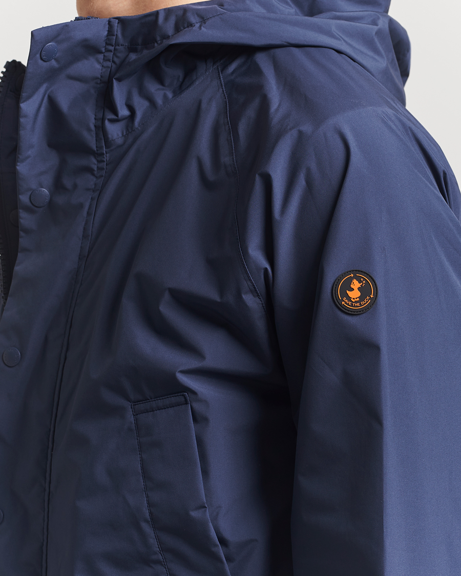 Heren | Jassen | Save The Duck | Ghibli Wind/Water Resistant Hooded Jacket Navy Blue