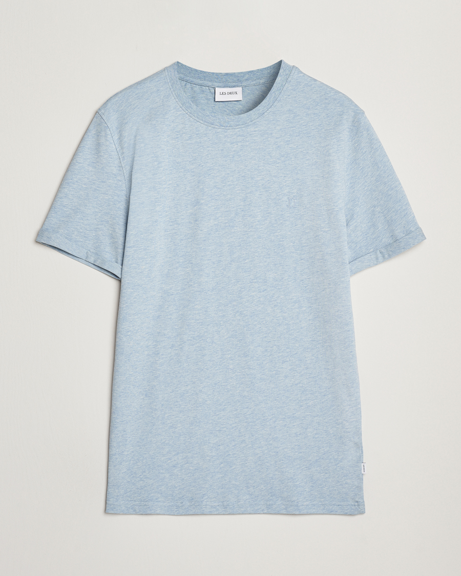 Heren | T-shirts | LES DEUX | Nørregaard Tonal T-Shirt Xenon Blue Melange