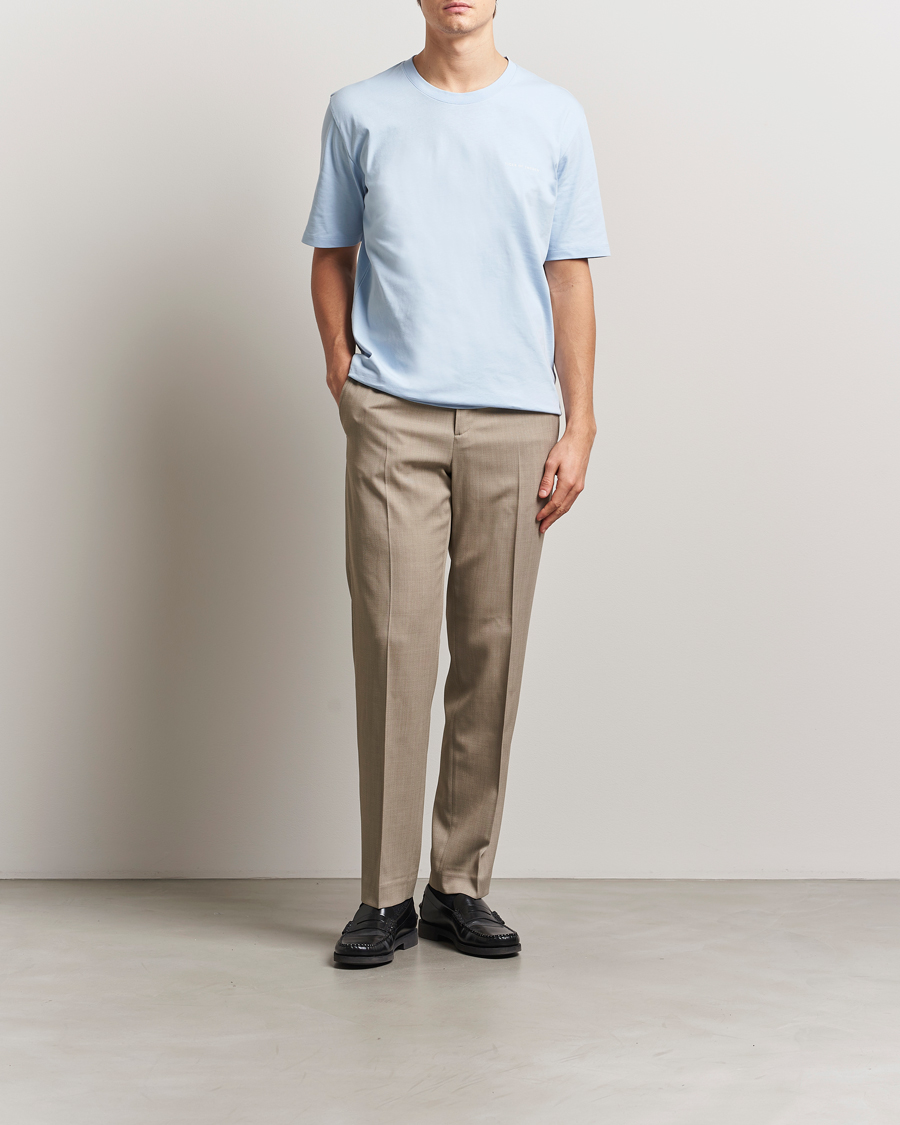 Heren | T-shirts | Tiger of Sweden | Pro Cotton Logo T-Shirt Light Blue