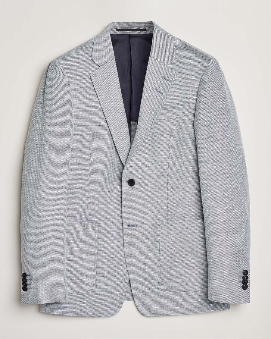 Heren | Blazers | Tiger of Sweden | Justin Linen/Cotton Structured Blazer Deep Blue