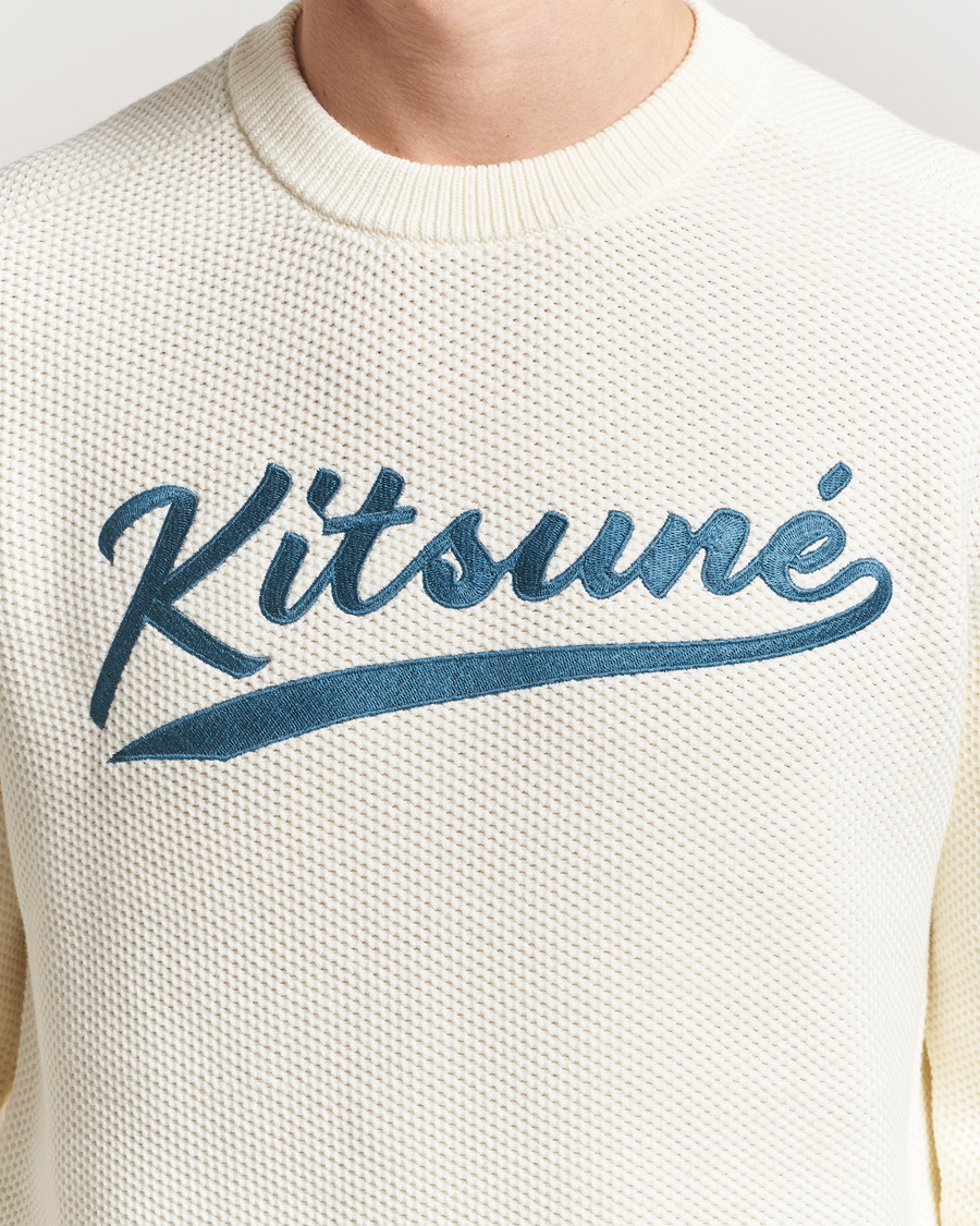 Heren | Truien | Maison Kitsuné | Varsity Embroidered Sweater Milk