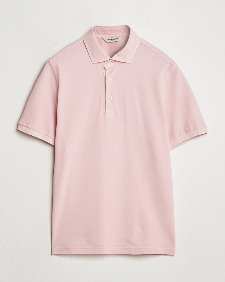 Heren | Polo's | Gran Sasso | Washed Polo Pink