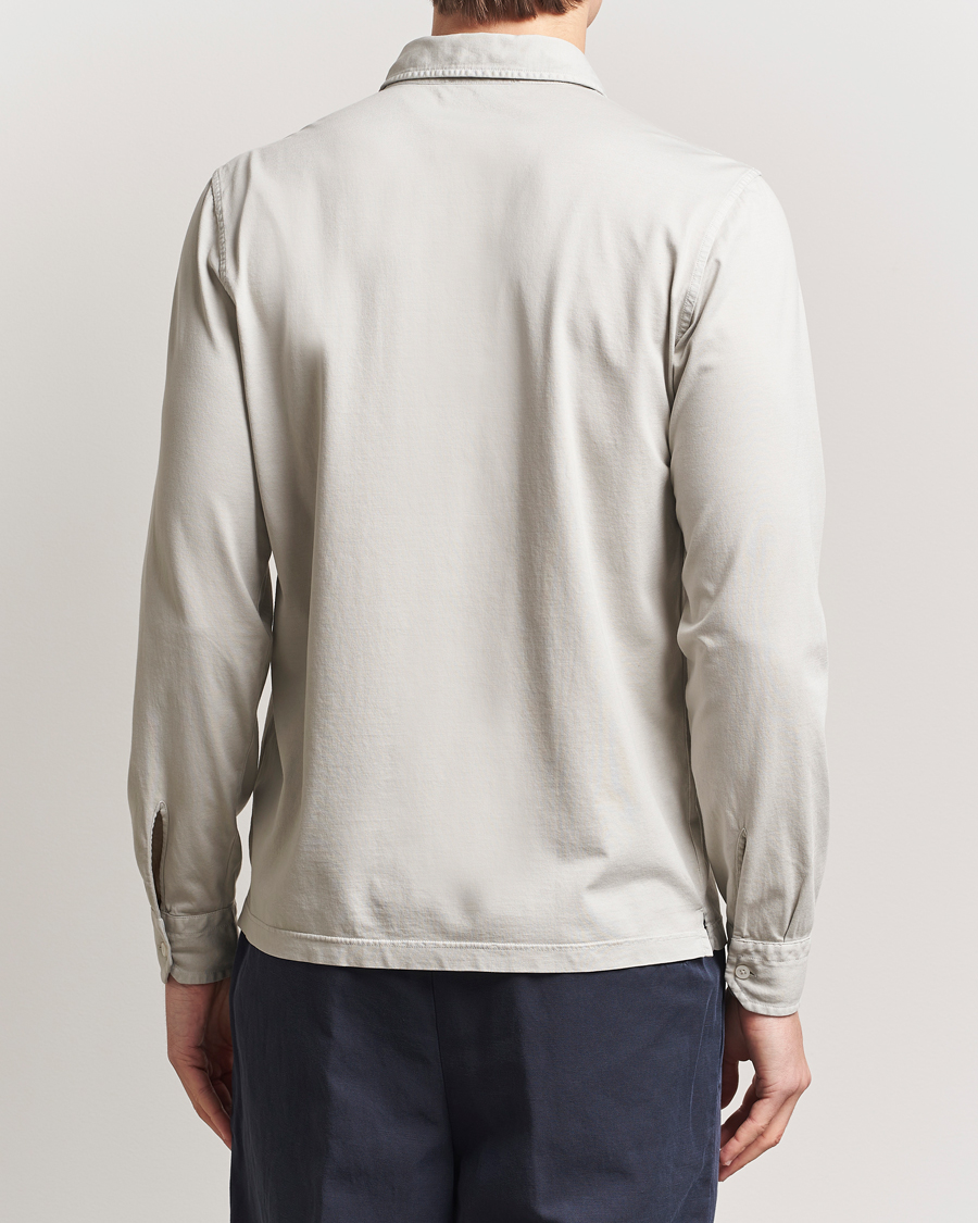 Heren | Overhemden | Gran Sasso | Washed Cotton Jersey Shirt Beige