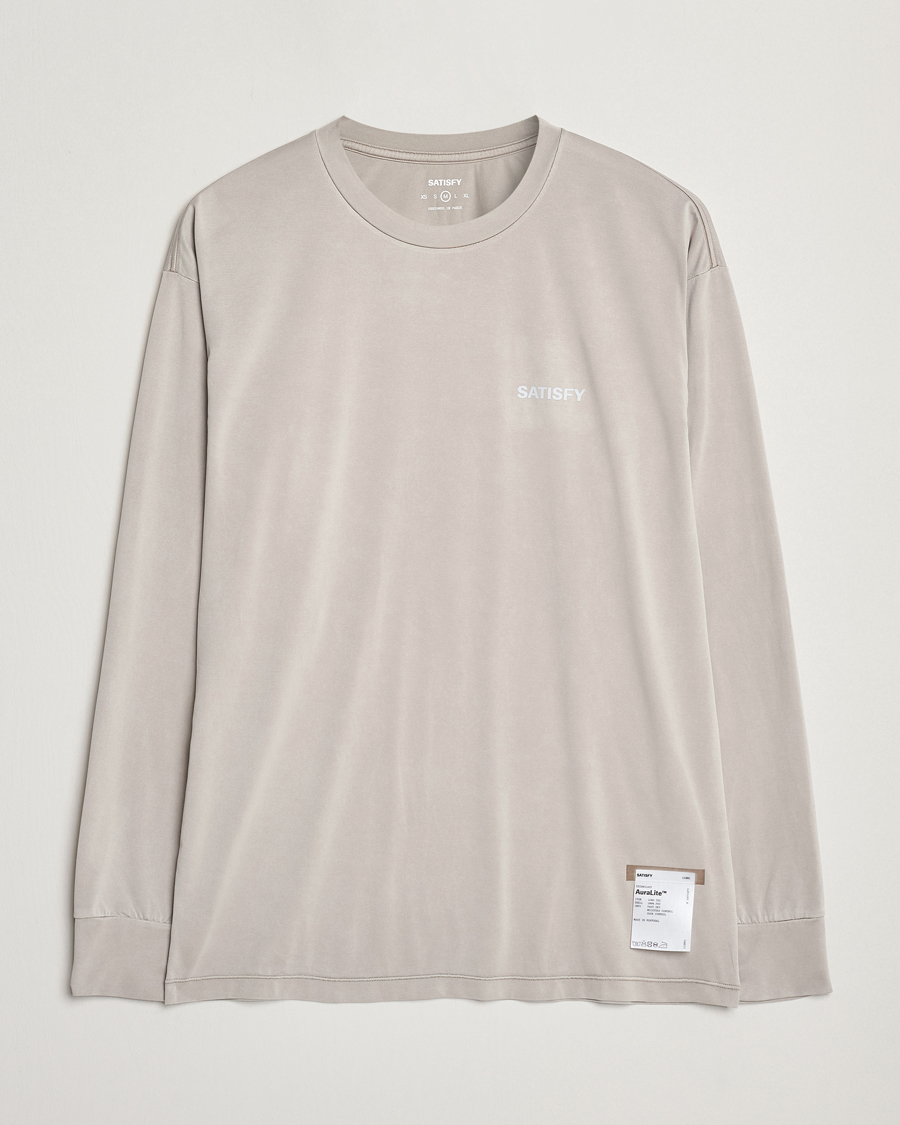 Heren | T-shirts | Satisfy | AuraLite Long Sleeve T-Shirt Mineral Dune