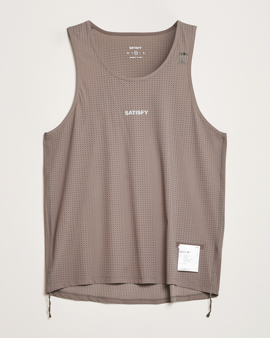Heren | T-shirts | Satisfy | Space-O Singlet Taupe