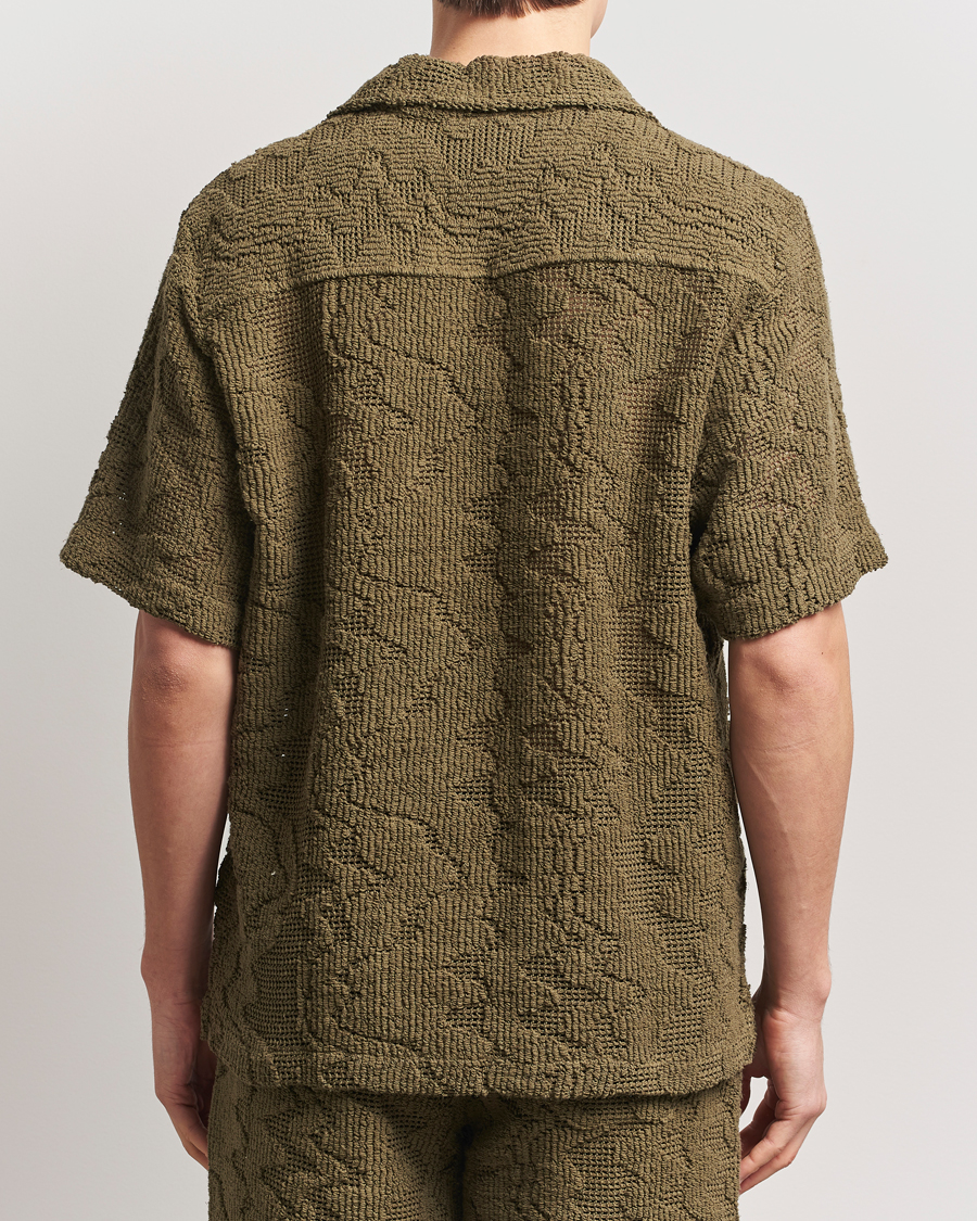 Heren | Overhemden | OAS | Cuba Crochet Shirt Pine Verve