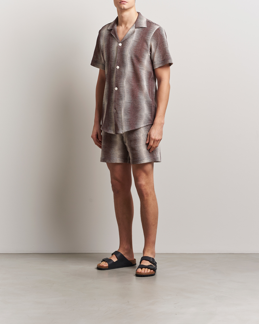Heren | Korte broek | OAS | Cotton Net Shorts Merlot Echo