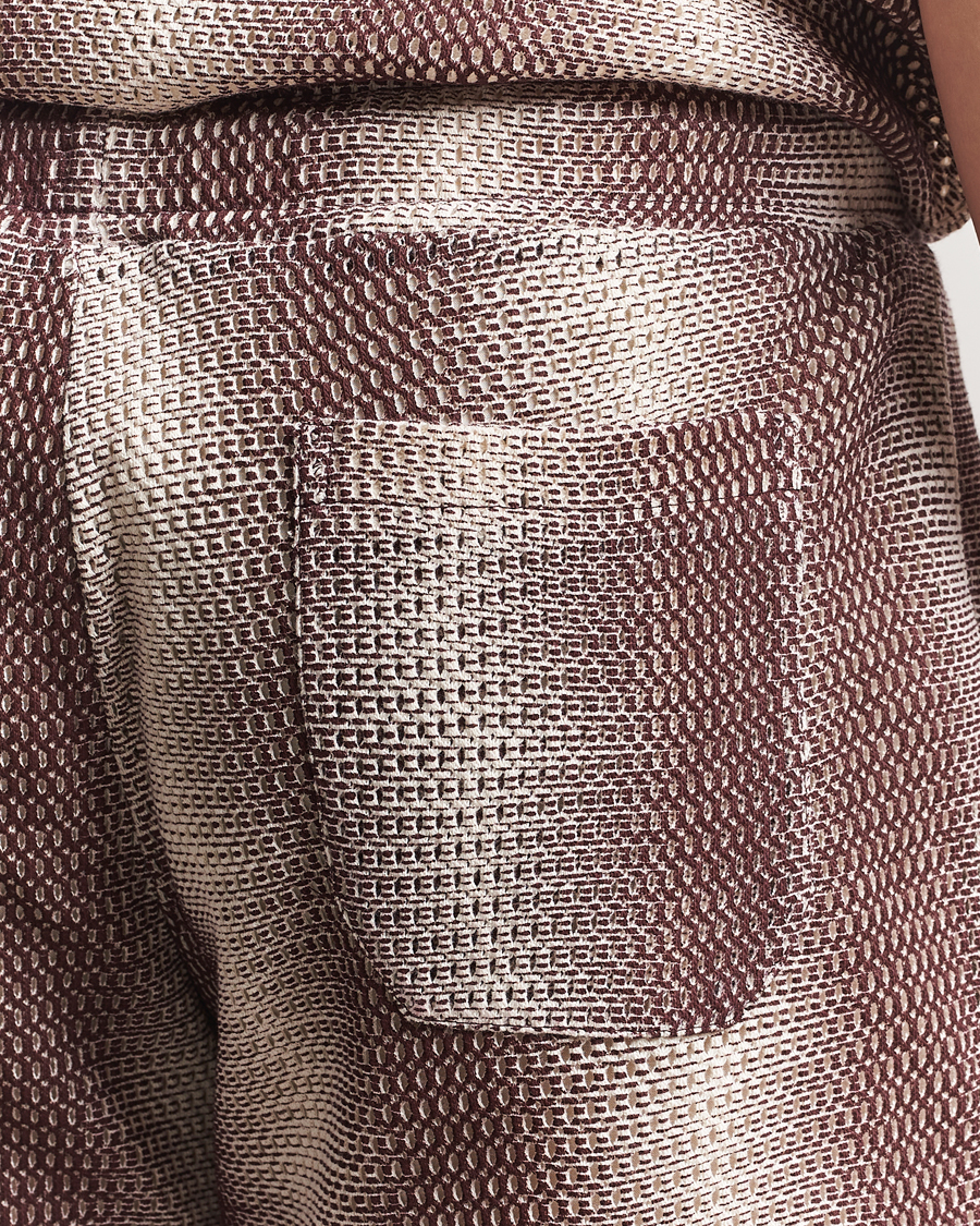 Heren | Korte broek | OAS | Cotton Net Shorts Merlot Echo
