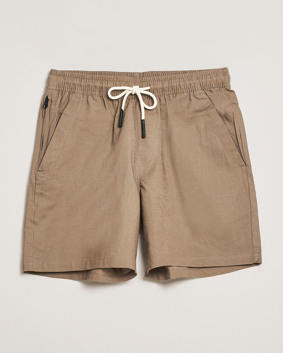 Heren | Korte broek | OAS | Linen Shorts Taupe