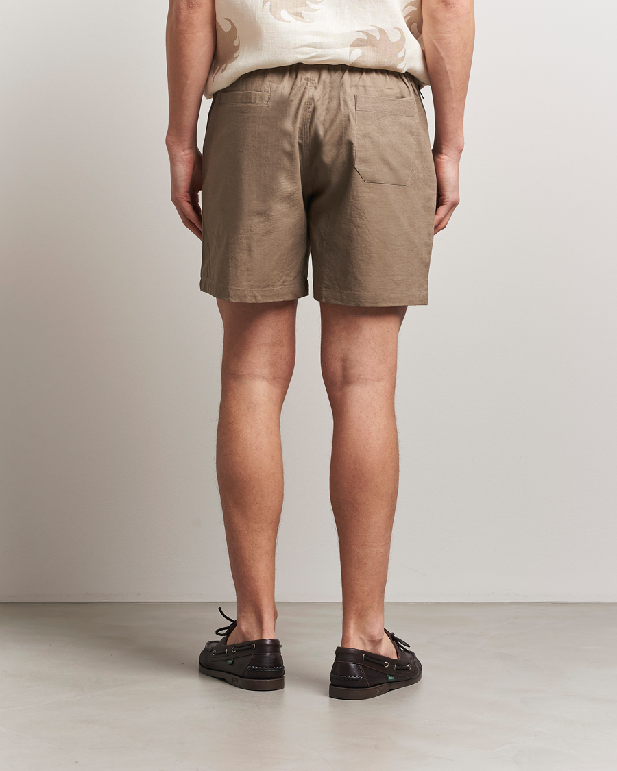 Heren | Korte broek | OAS | Linen Shorts Taupe